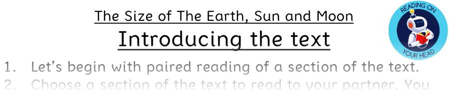 Teaching Slides - The Size of The Earth, Sun and Moon - VRSIPE Focus