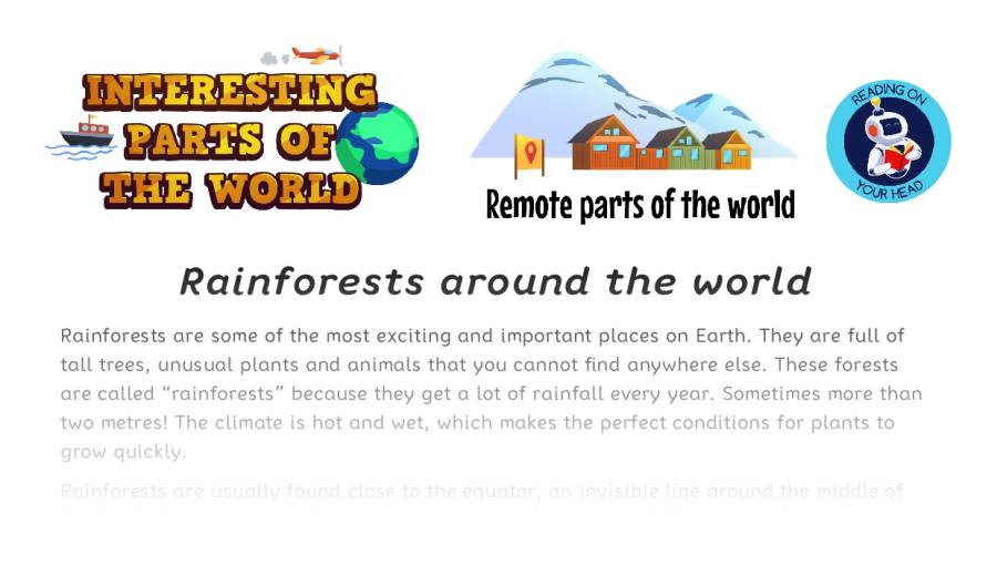 Rainforests around the world