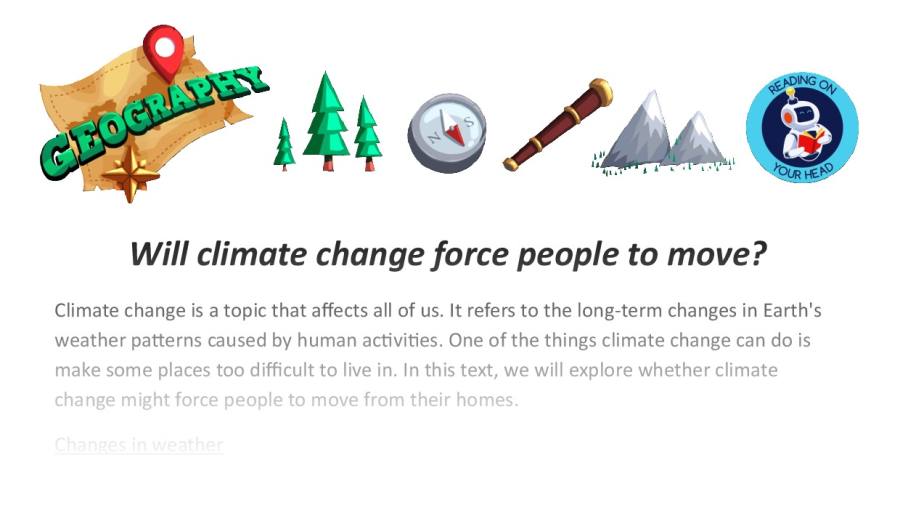 Will climate change force people to move