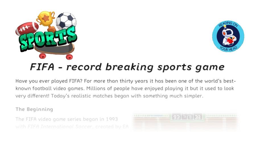 FIFA - record breaking sports game - condensed version
