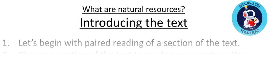 Teaching slides vocabulary - What are natural resources