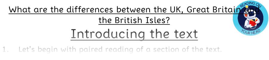 Teaching slides - What are the differences between the UK, Great Britain and the British Isles - Vocabulary Focus