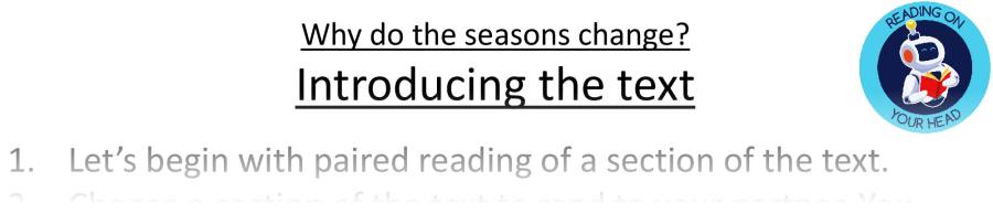 Teaching slides vocabulary-Why do the seasons change