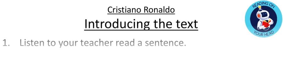 Teaching slides vocabulary - Cristiano Ronaldo