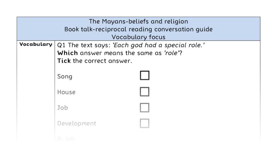 Reciprocal - vocabulary - The Mayans-beliefs and religion