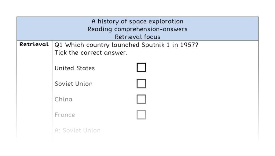 Reading comprehension - retrieval - A history of space exploration - answers