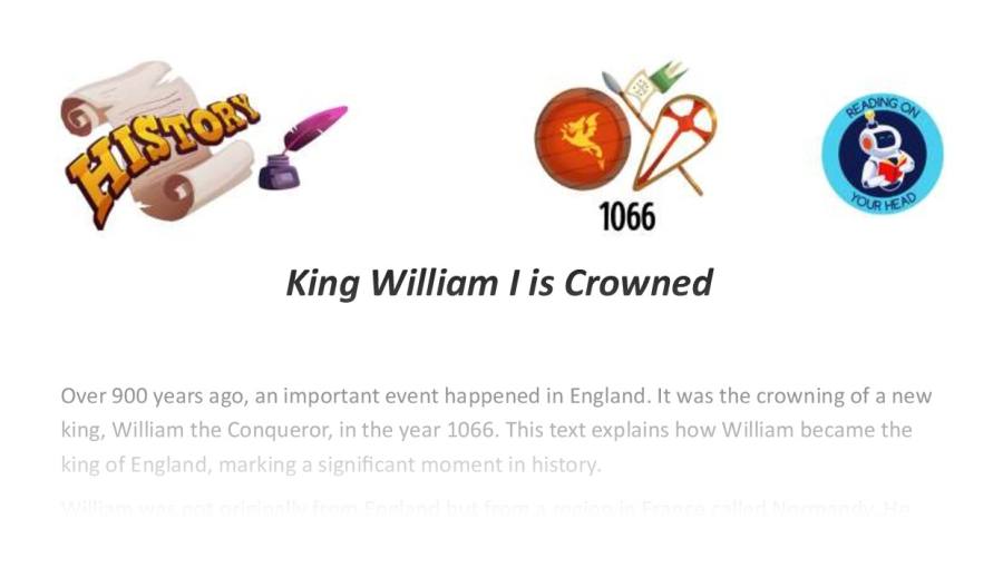 King William I is Crowned