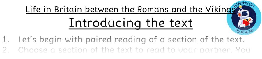 Teaching slides inference-Life in Britain between the Romans and the Vikings