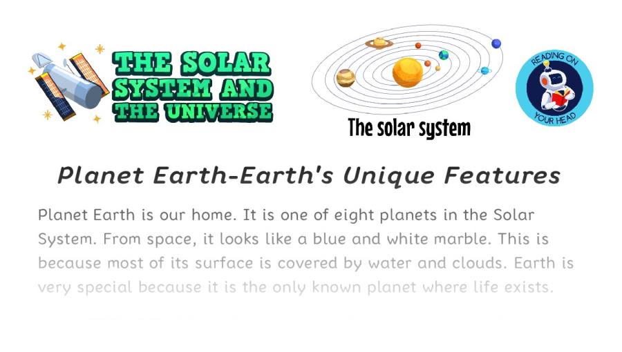 Planet Earth-Earths Unique Features - condensed version
