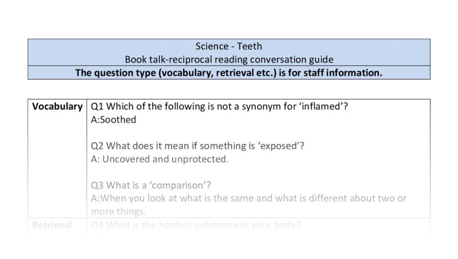 Reciprocal reading-Teeth-VRSIPE