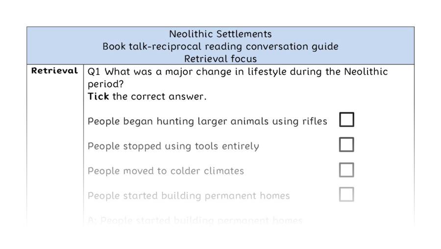 Reciprocal reading - retrieval - Neolithic Settlements