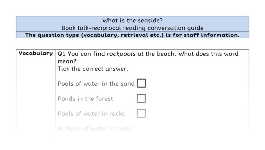 Reciprocal reading - VRSIPE - What is the seaside