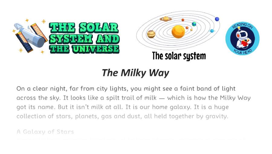 The Milky Way - condensed version