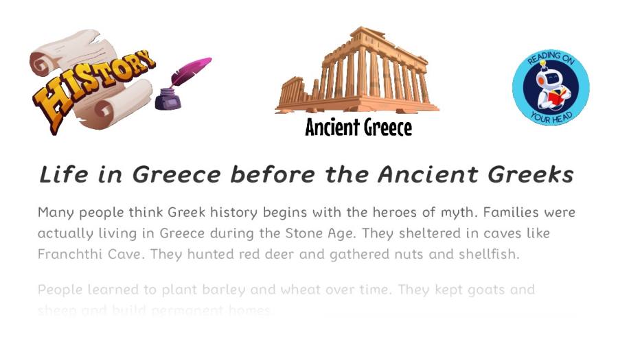 Life in Greece before the Ancient Greeks - condensed version