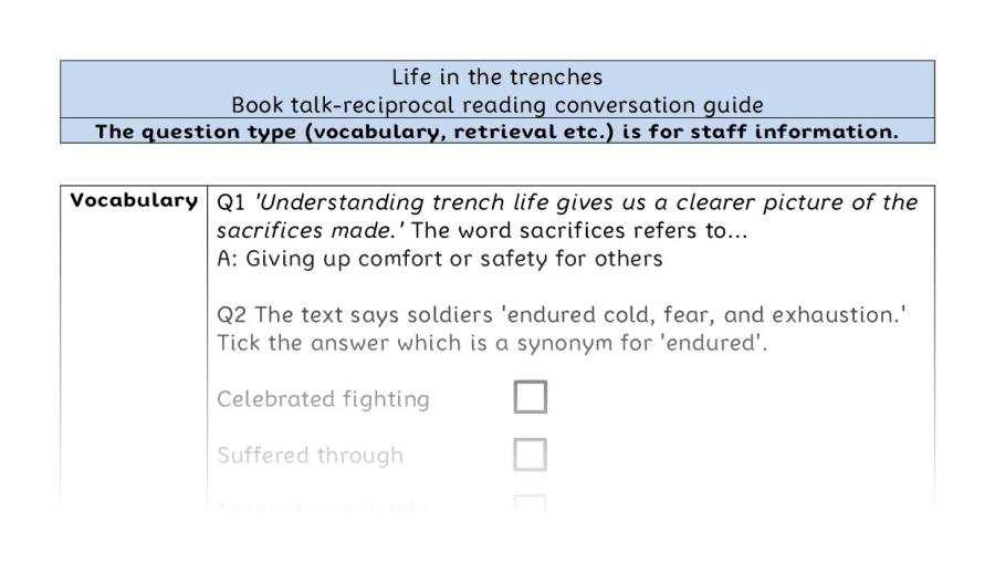 Reciprocal reading - VRSIPE - Life in the trenches