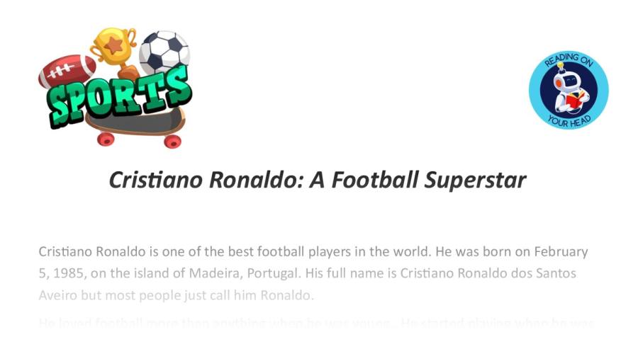 Cristiano Ronaldo A Football Superstar