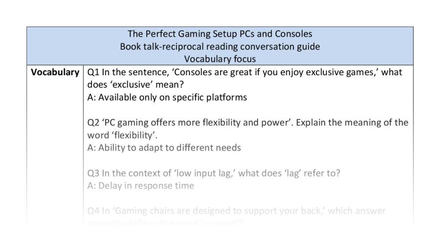 Reciprocal-vocabulary-The Perfect Gaming Setup PCs and Consoles
