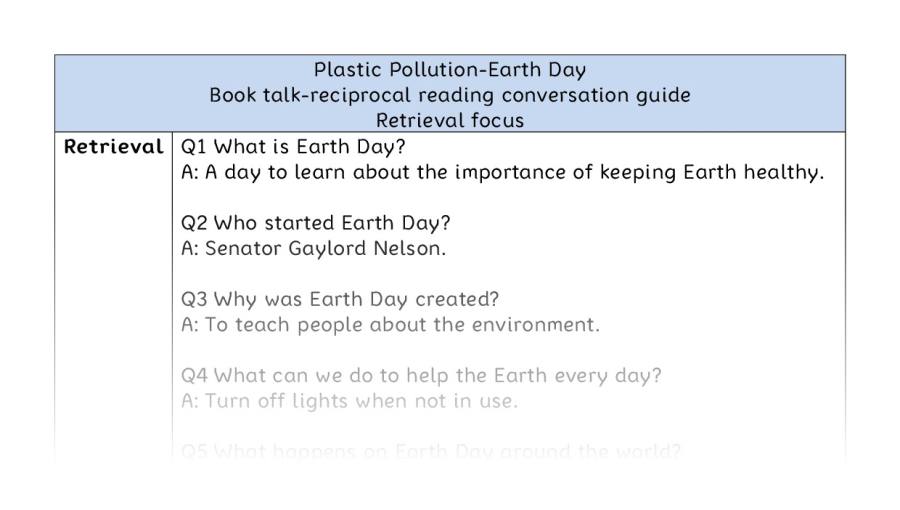 Reciprocal reading-Earth Day-retrieval