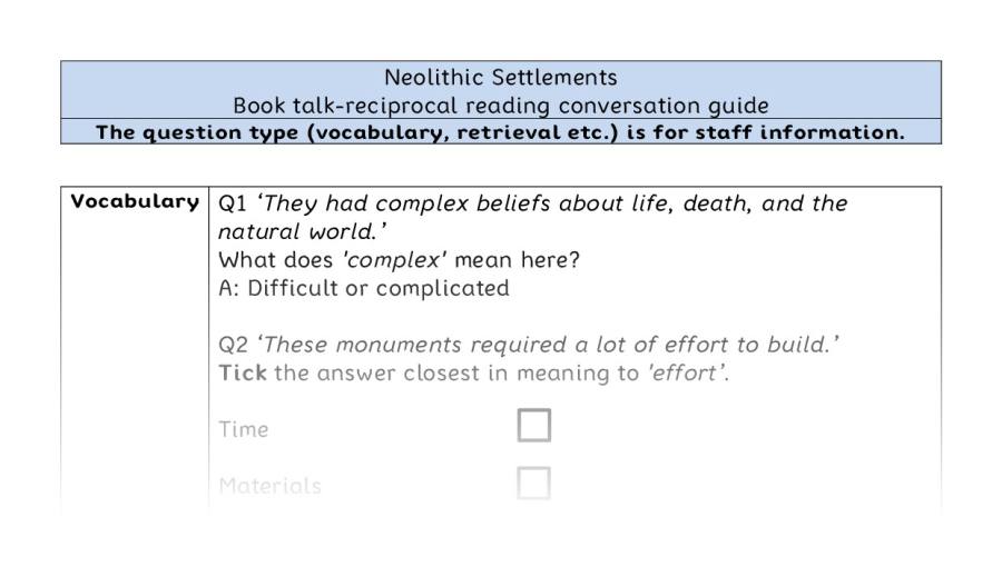Reciprocal reading - VRSIPE - Neolithic Settlements