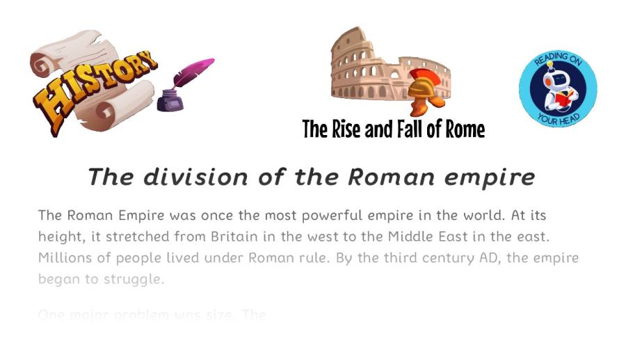 The division of the Roman empire - condensed