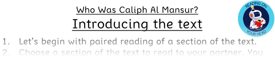 Teaching slides vocabulary-Who Was Caliph Al Mansur