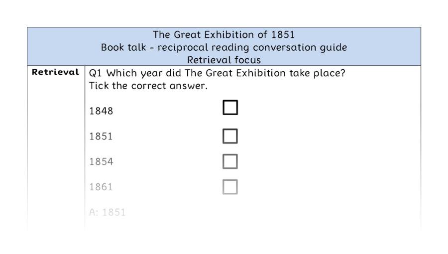 Reciprocal reading - retrieval - The Great Exhibition of 1851