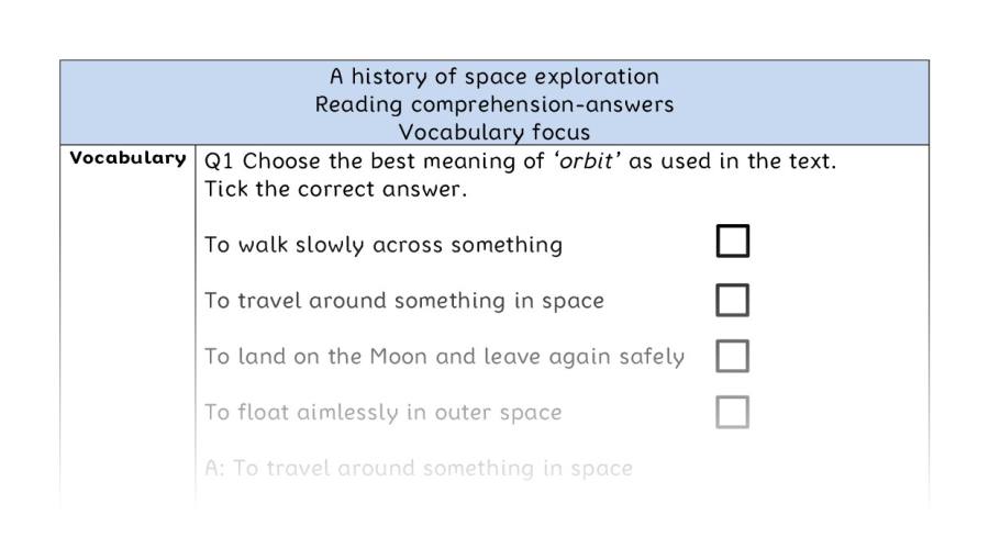 Reading comprehension - vocabulary - A history of space exploration - answers