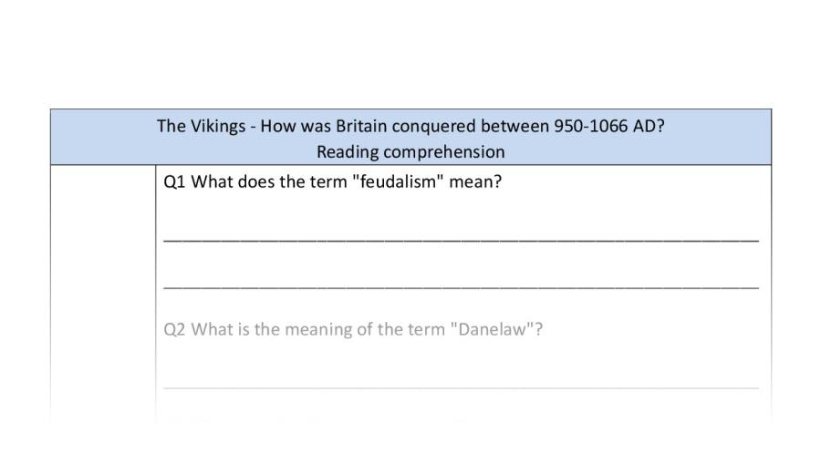 Reading comprehension - VRSIPE - Britain conquered
