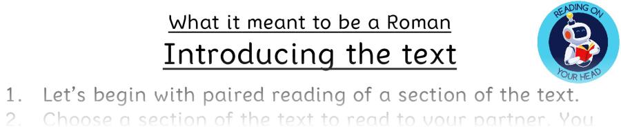 Teaching slides inference-What it meant to be a Roman