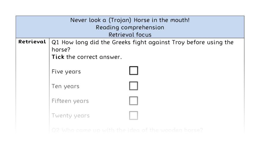 Reading comprehension - retrieval - Never look a (Trojan) Horse in the mouth!