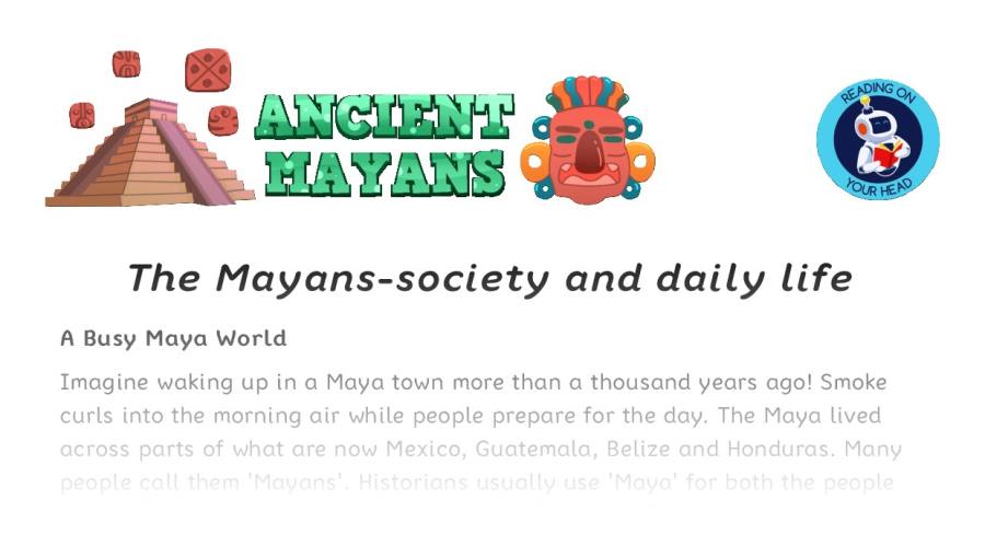 The Mayans-society and daily life - condensed version