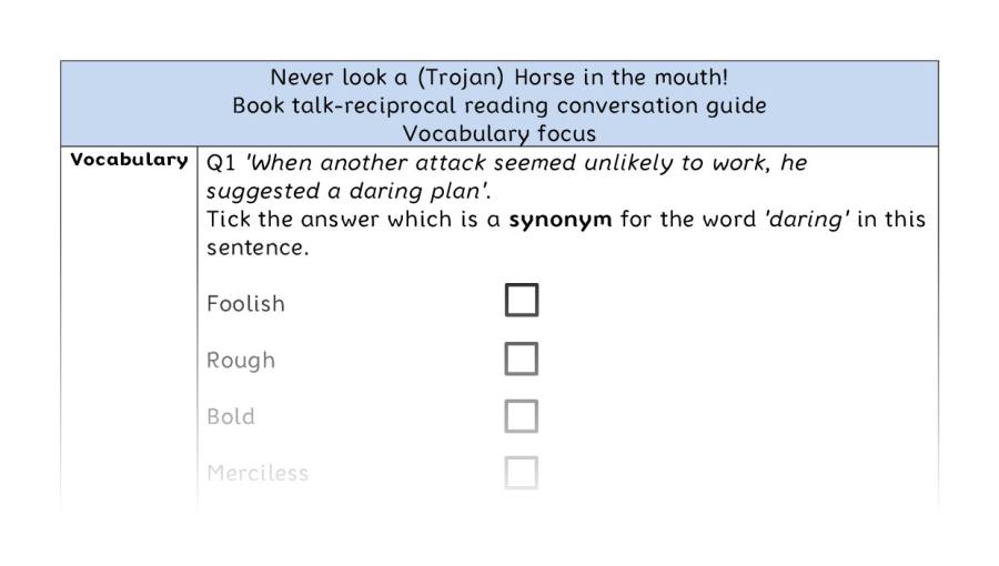 Reciprocal - vocabulary - Never look a (Trojan) Horse in the mouth!