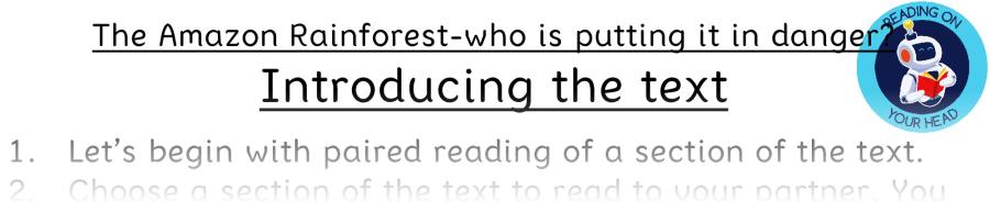 Teaching slides vocabulary-The Amazon Rainforest-who is putting it in danger