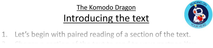 Teaching slides VRSIPE-The Komodo Dragon